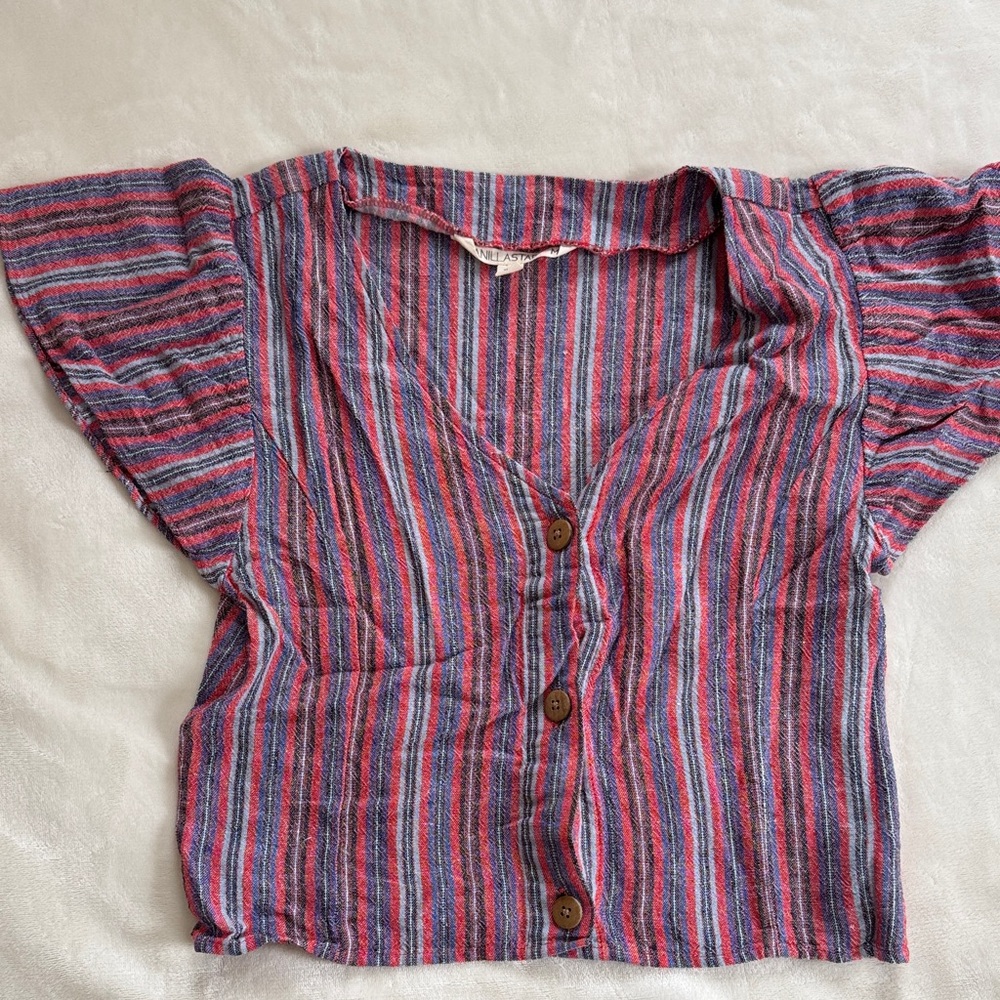 Vanilla Star Multicolor Striped Blouse